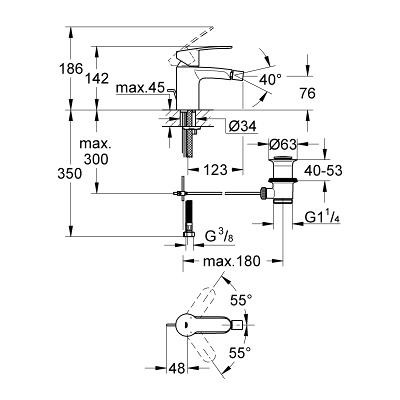 Смеситель Grohe Eurostyle Cosmopolitan 33565002 для биде