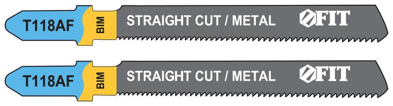 Набор полотен по металлу Bimetal фрезерованные волнистые зубья 76/51/12мм T118AF (уп.2шт) FIT 40971