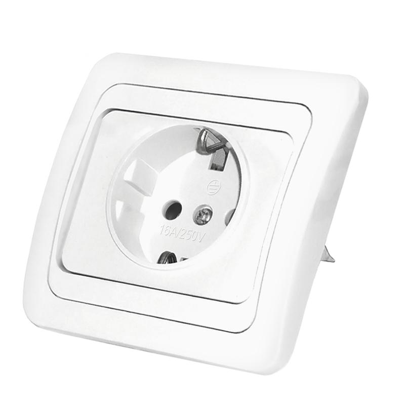 Розетка 1-м СП Валери 16А IP20 с заземл. бел. UNIVersal В0028