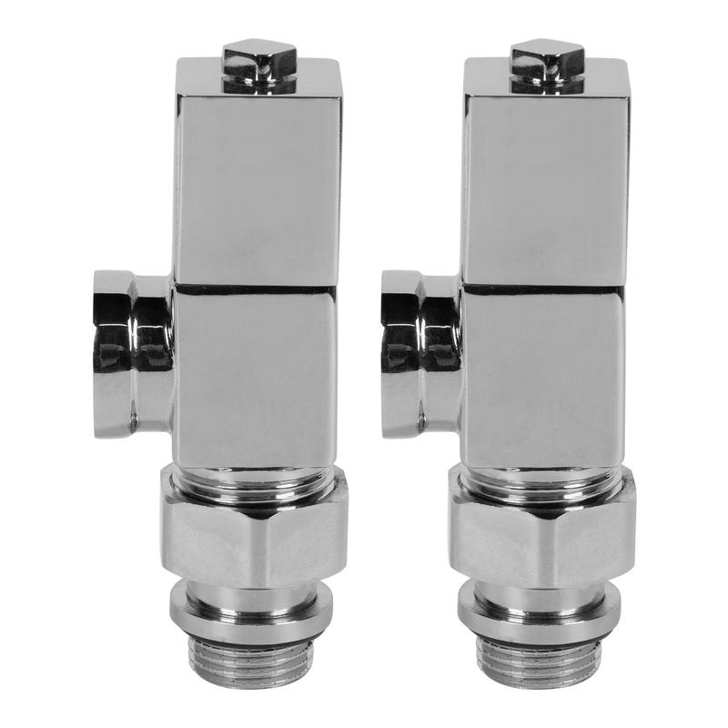 Набор дизайн-вентилей CUBE осевой 1/2дюйм хром Royal Thermo НС-1193193