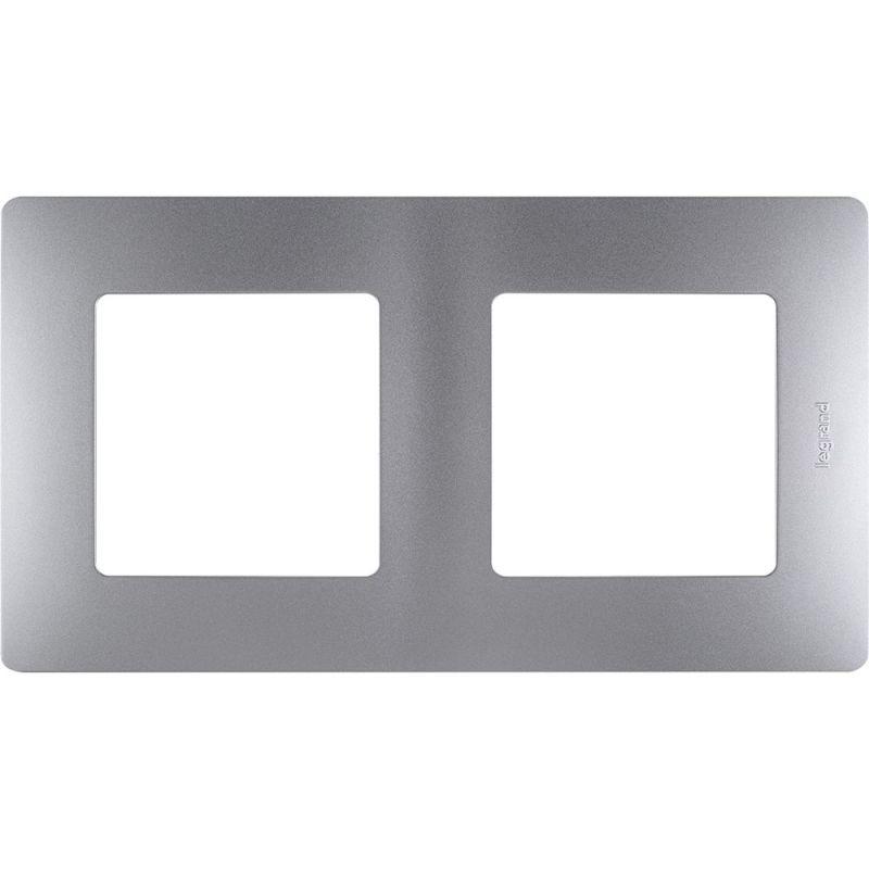 Рамка 2-м Etika алюм. IEK 672552