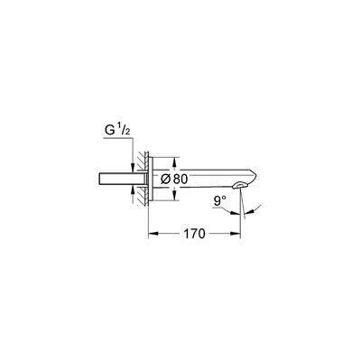 Излив Grohe Eurodisc Cosmopolitan 13278002 для ванны