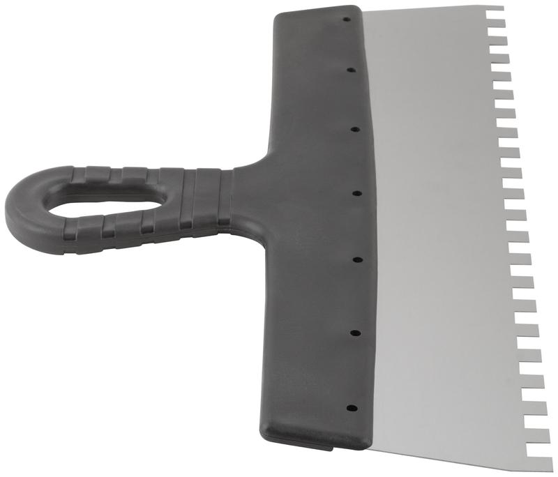 Шпатель фасадный зубчатый 350мм/зуб 8мм нерж. КУРС 06614