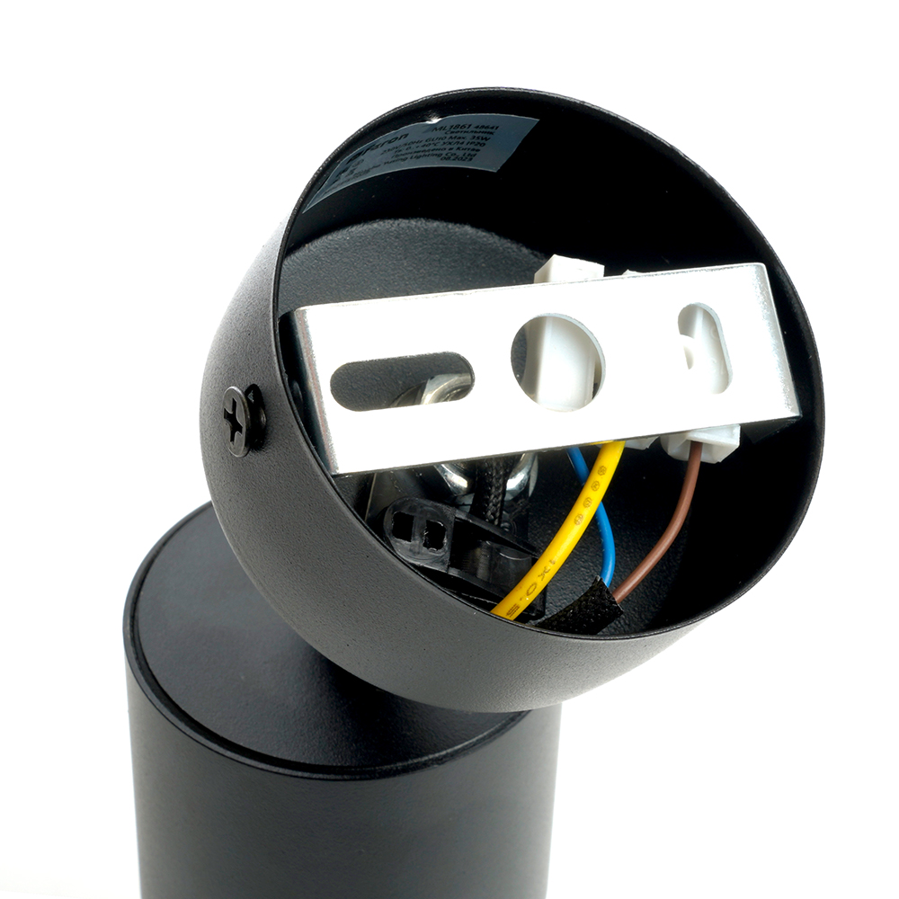 Светильник ДБО GU10 без лампы наклонный черный золото