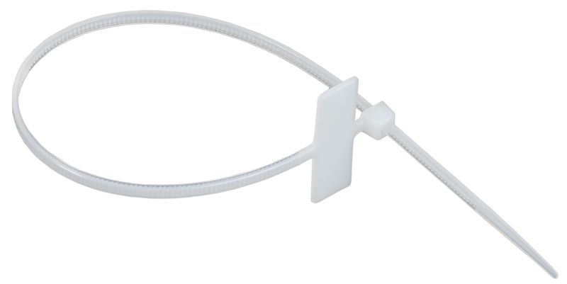 Хомут 2.5х200мм P6.6 маркерный бел. (уп.100шт) IEK UHH14-D025-200-100-K01