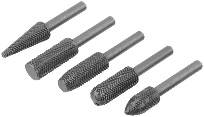 Набор шарошек стальные по металлу (уп.5шт) FIT 36475