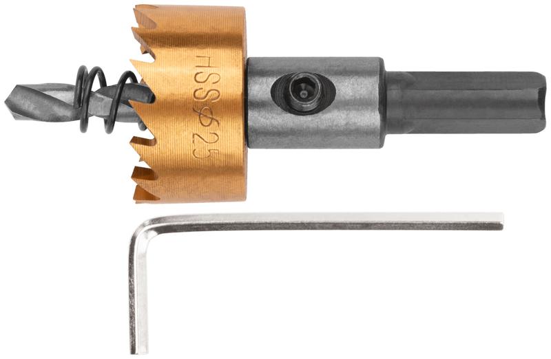 Коронка кольцевая пометаллу HSS сталь титановое покрытие 25мм FIT 36864