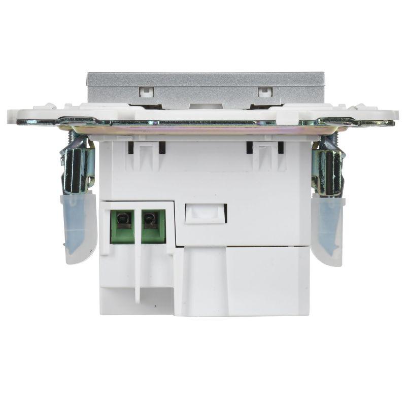 Розетка USB A+C 3.1А SKANDY SK-R14S серебр. IEK SK-U22-D31-K23