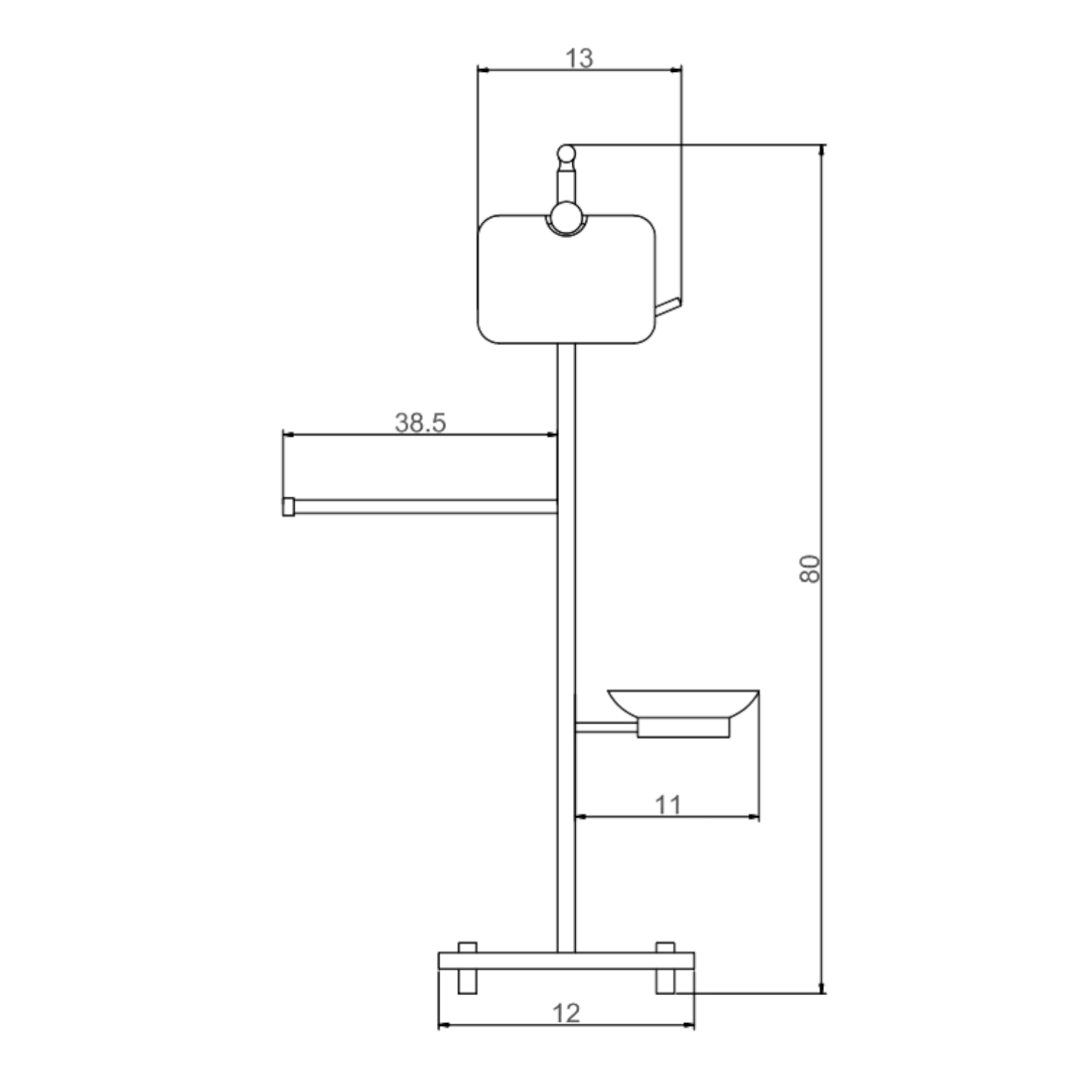 Напольная стойка Savol S-00A04, хром