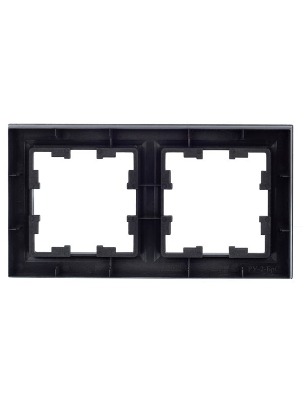 Рамка 2-м BRITE РУ-2-БрС сталь IEK BR-M22-K46