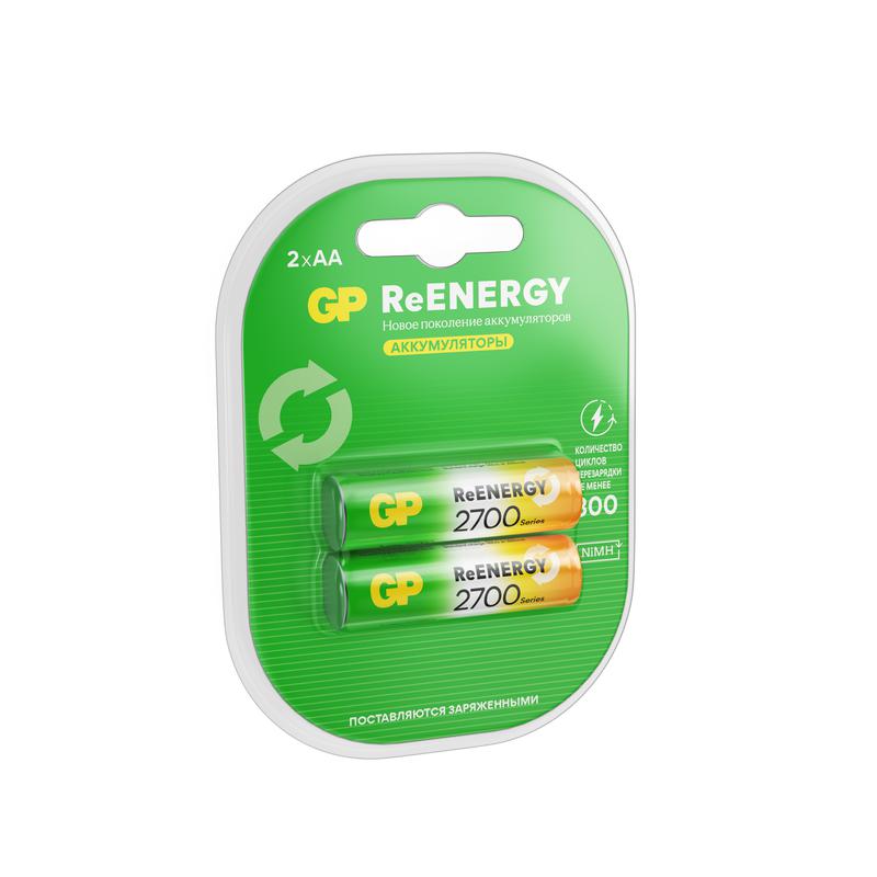 Аккумулятор AA/HR6 ReEnergy 1.2В 2650мА.ч (блист.2шт) GP 20278
