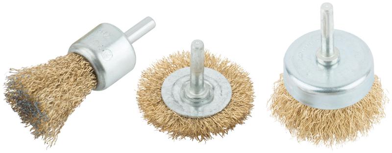 Корщетки со штифтом (колесо 50мм/чашка 50мм/венчик 25мм) (уп.3шт) MOS 38561М