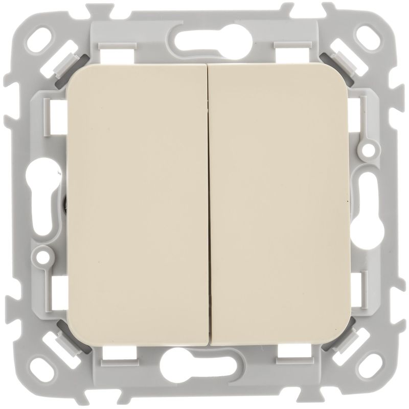 Выключатель 2-кл. СП FLITE ВС12-1-0-ФлСл 10А механизм сливочный IEK FI-V20-0-10-1-K86