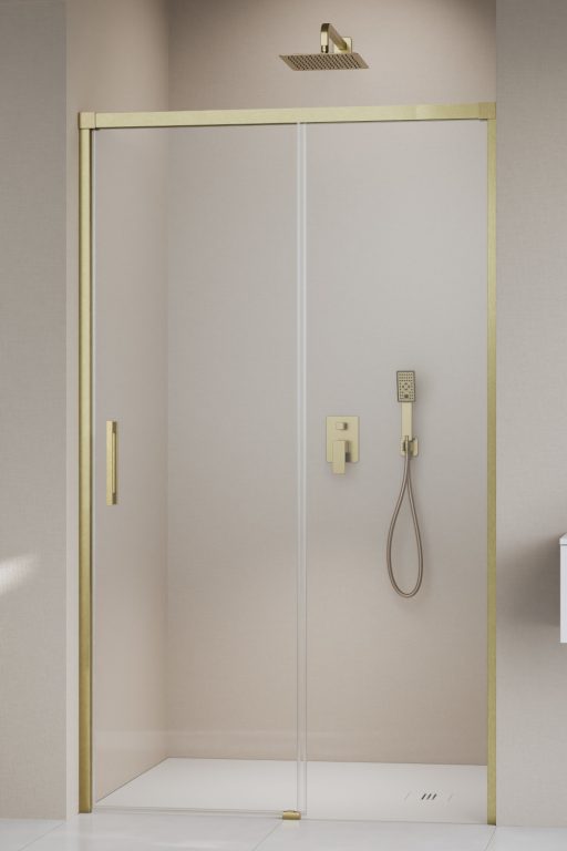 Душевая дверь Idea 8 Brushed Gold DWJ Door 520 Right Brushed Gold/Transparent