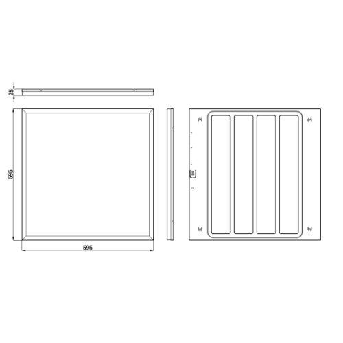 Светильник светодиодный офисный SPO-1-40-5K-M [4] 40Вт 5000К IP40 4200лм Кп<1% с равномерной засветкой матов. бел. Эра Б0063028