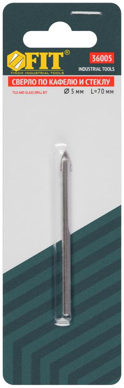 Сверло по кафелю 5мм FIT 36005