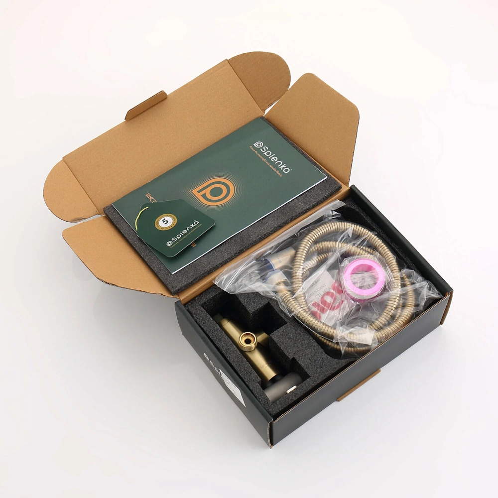 Гигиенический душ со смесителем Splenka S221.52.03, сатин золотой