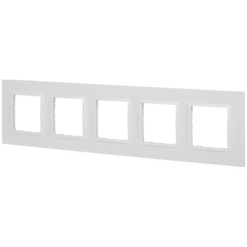 Рамка 5-м Elegance 14-5015-01М Classic для розеток и выключателей матов. бел. Эра Б0065830