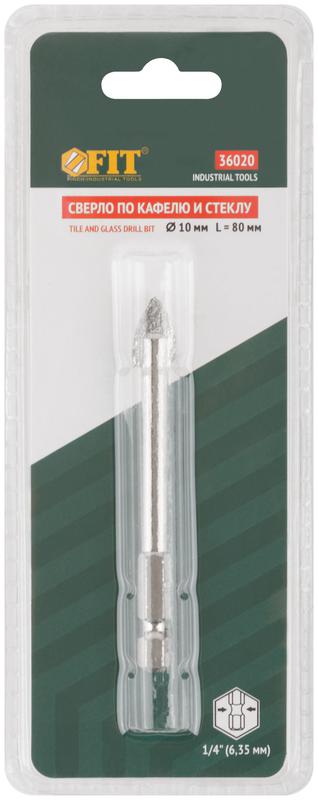 Сверло по кафелю шестигранный U-хвостовик под биту 10мм FIT 36020