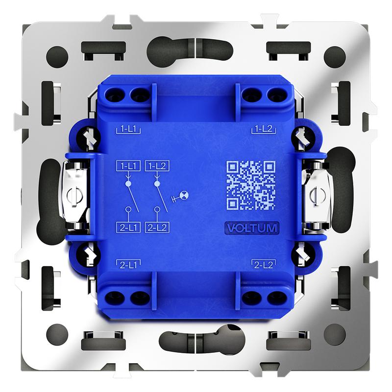 Выключатель 2-кл. СП S70 10А с подсветкой механизм графит Voltum VLS020207