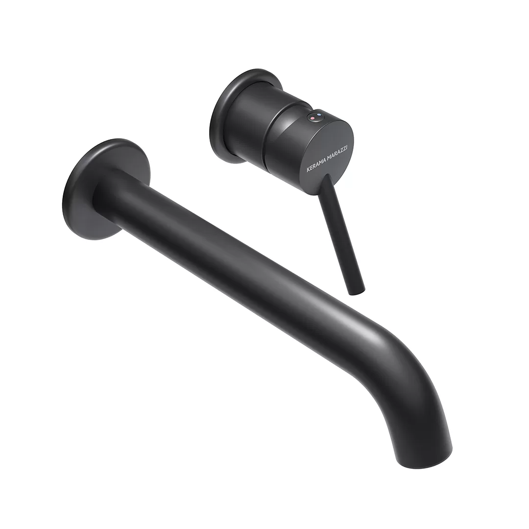 Смеситель для раковины XPRO настенный с внутренней частью, черный матовый