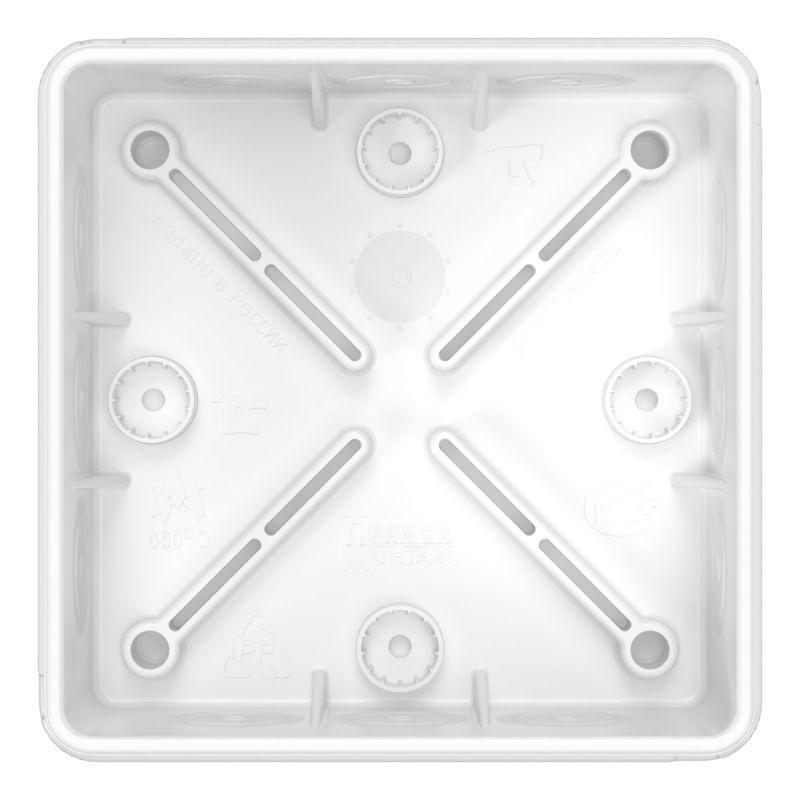 Коробка распределительная ОП 100х100х40 двухкомпонентн. безгалоген. (HF) для прямого монтажа черн. (уп.8шт) Промрукав 60-0303-9003м