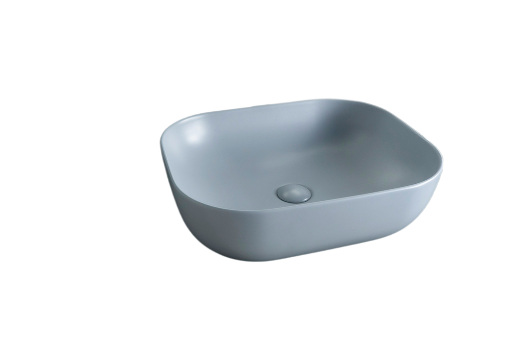 Раковина Gid Gm1302 53336 накладная серая матовая 50x40x14