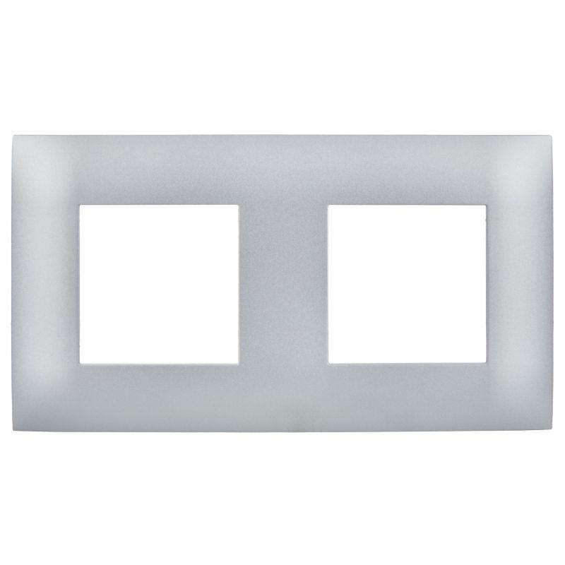 Рамка 2-м SKANDY SK-F02S серебр. IEK SK-M22-K23