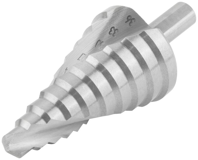 Сверло по металлу ступенчатое 9-36мм 10 ступеней спиральный профиль HSS КУРС 36369