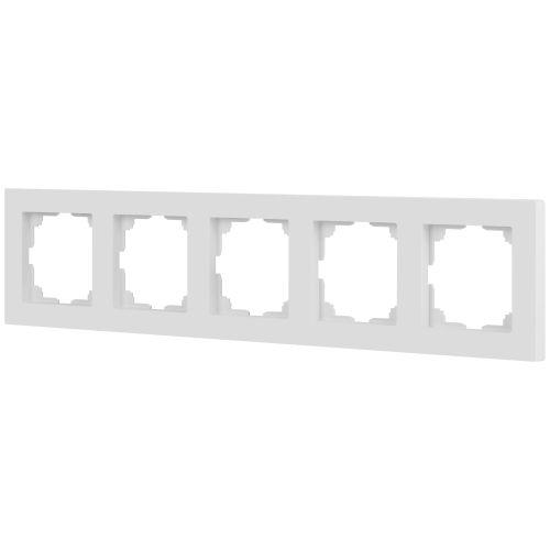 Рамка 5-м СП Accent 6-505-01М бел. матов. Intro Б0063722