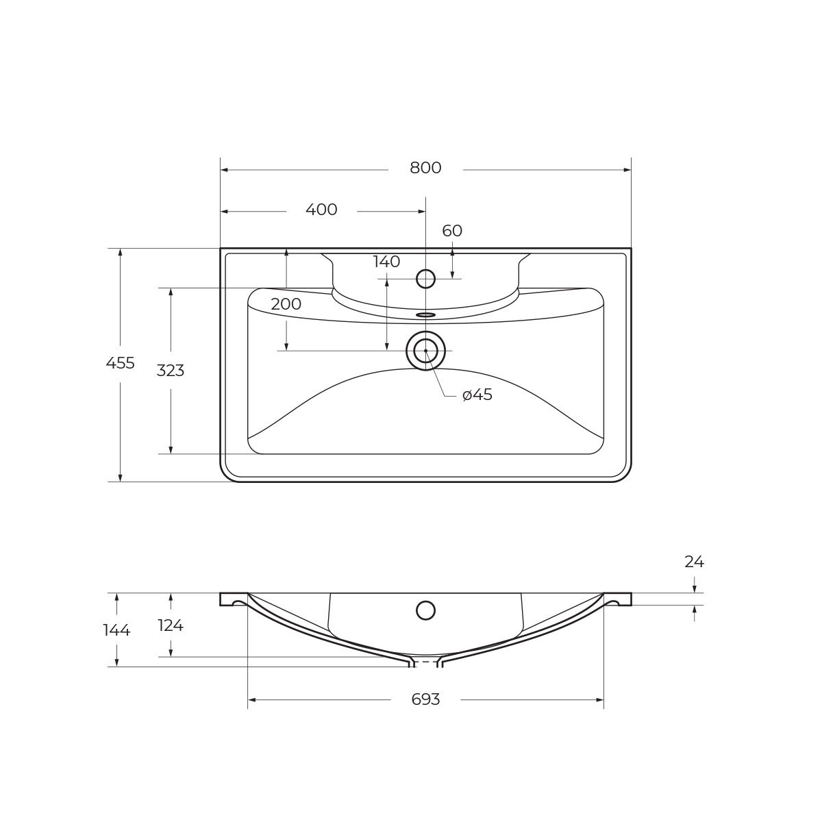 Раковина из литьевого мрамора BelBagno BB800/455-LV-MR-ALR