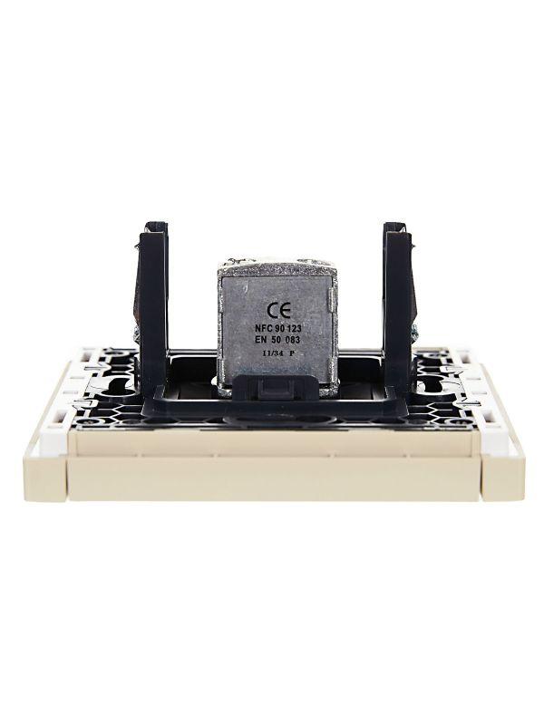 Розетка TV проходная FORTE&PIANO FP429 ваниль IEK FP-A10-P-K10