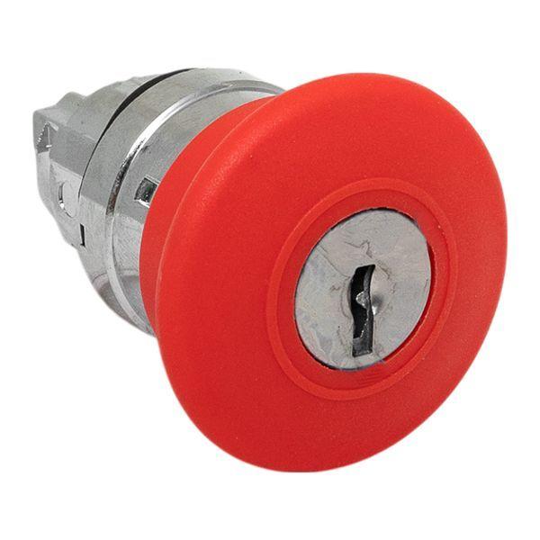 Механизм кнопки исполнительный XB4 "Грибок" IP65 поворотный с фиксацией с замком красн. EKF XB4BA1F-R-65