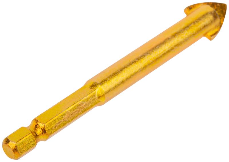 Сверло универсальное по кафелю стеклу керамограниту бетону кирпичу 12х85мм шестигранный U-хвостовик под биту КУРС 35187