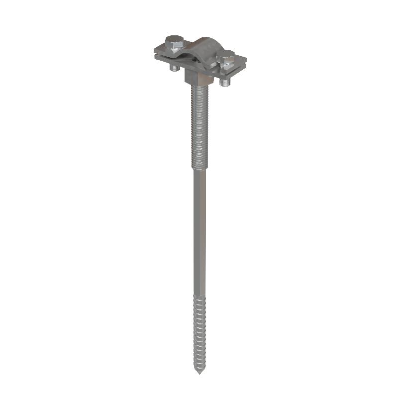 Держатель вкручиваемый для прутка d6-10мм со шпилькой М8 L180мм DPV-SM8-180-D6-10 КМ MA0727