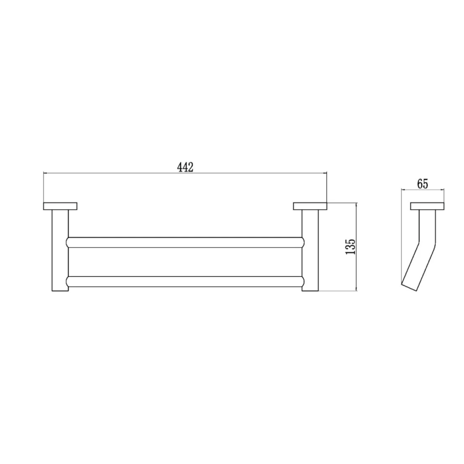Полотенцедержатель Savol S-408748, хром