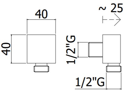 Водорозетка LEVEL, хром