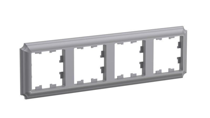 Рамка 4-м AtlasDesign Antique универс. сталь SE ATN100904