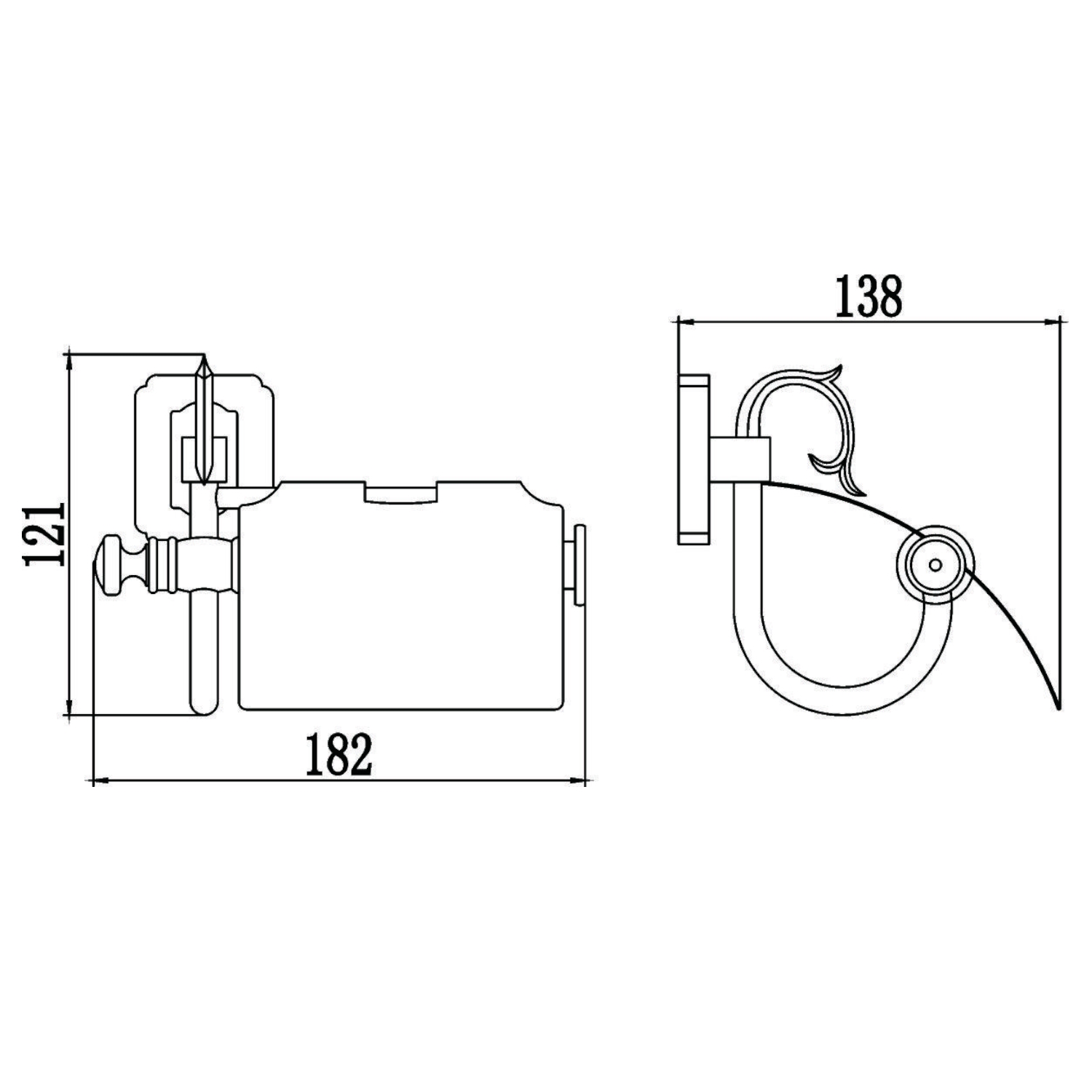 Держатель для туалетной бумаги Savol S-006451, бронза