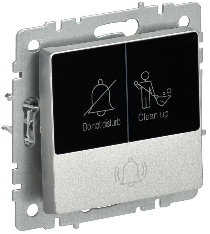 Кнопка звонка BRITE 10А ВС10-1-9-БрА для отелей с индик. механизм алюм. IEK BR-V14-2-10-K47