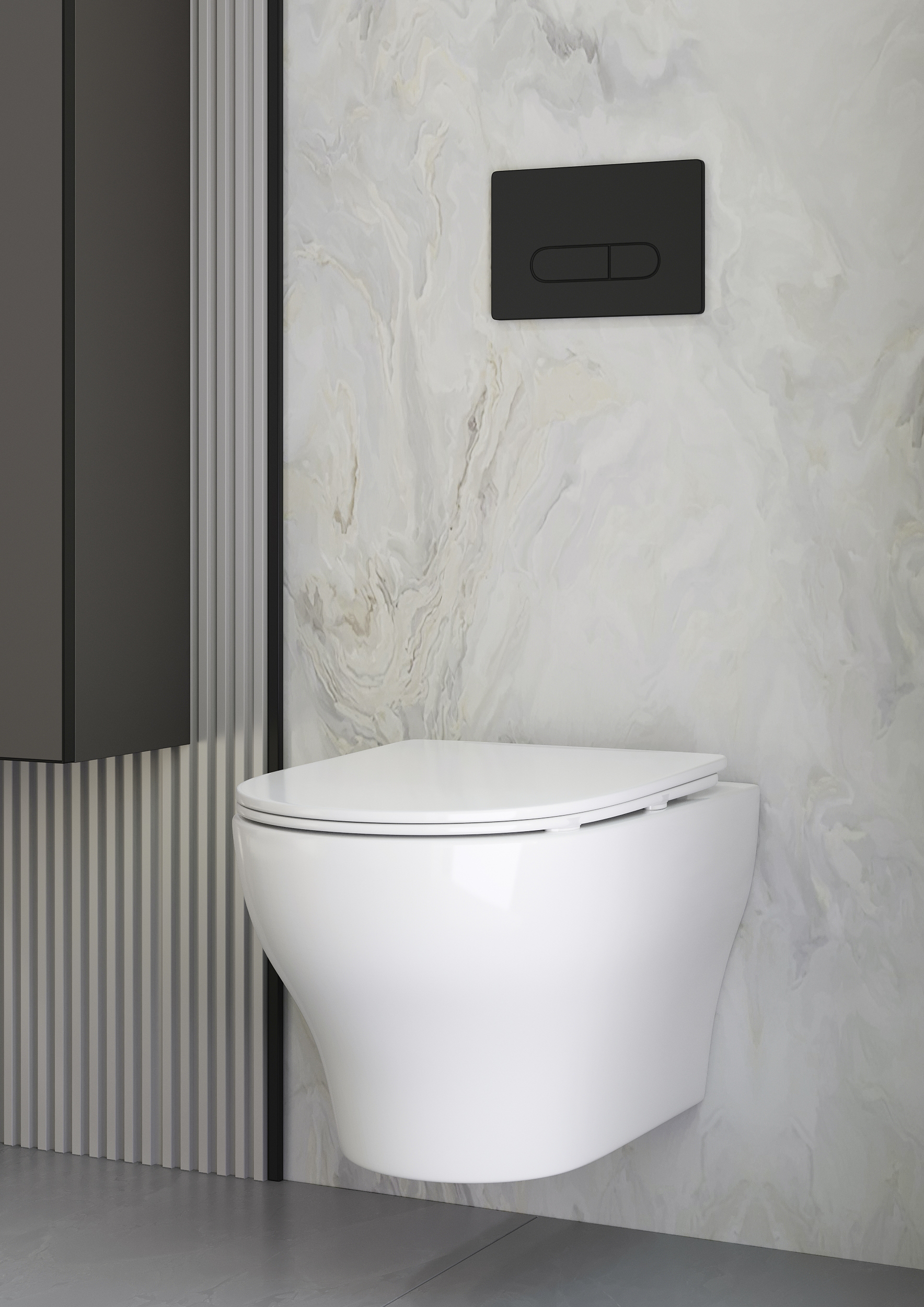 Биде подвесное FIORE Черный матовый