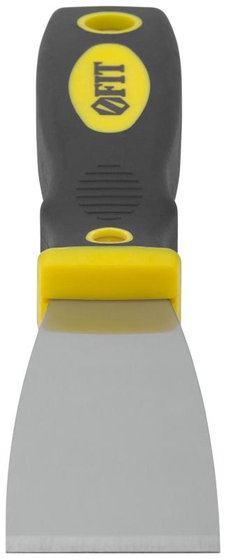 Шпатель для удаления ржавчины профи толщ. лезвия 1мм двухкомп. ручка сметал. бойком 1.5дюйм (40мм) FIT 06671