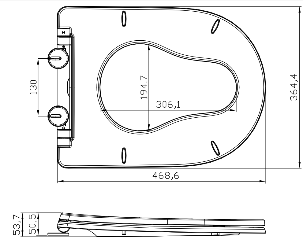 Крышка-сиденье ARROW PG017-ZPA,PP, микролифт, белый