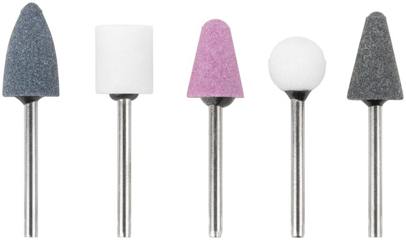 Шарошка абразивная по металлу малая штифт 3мм 5шт КУРС 36462