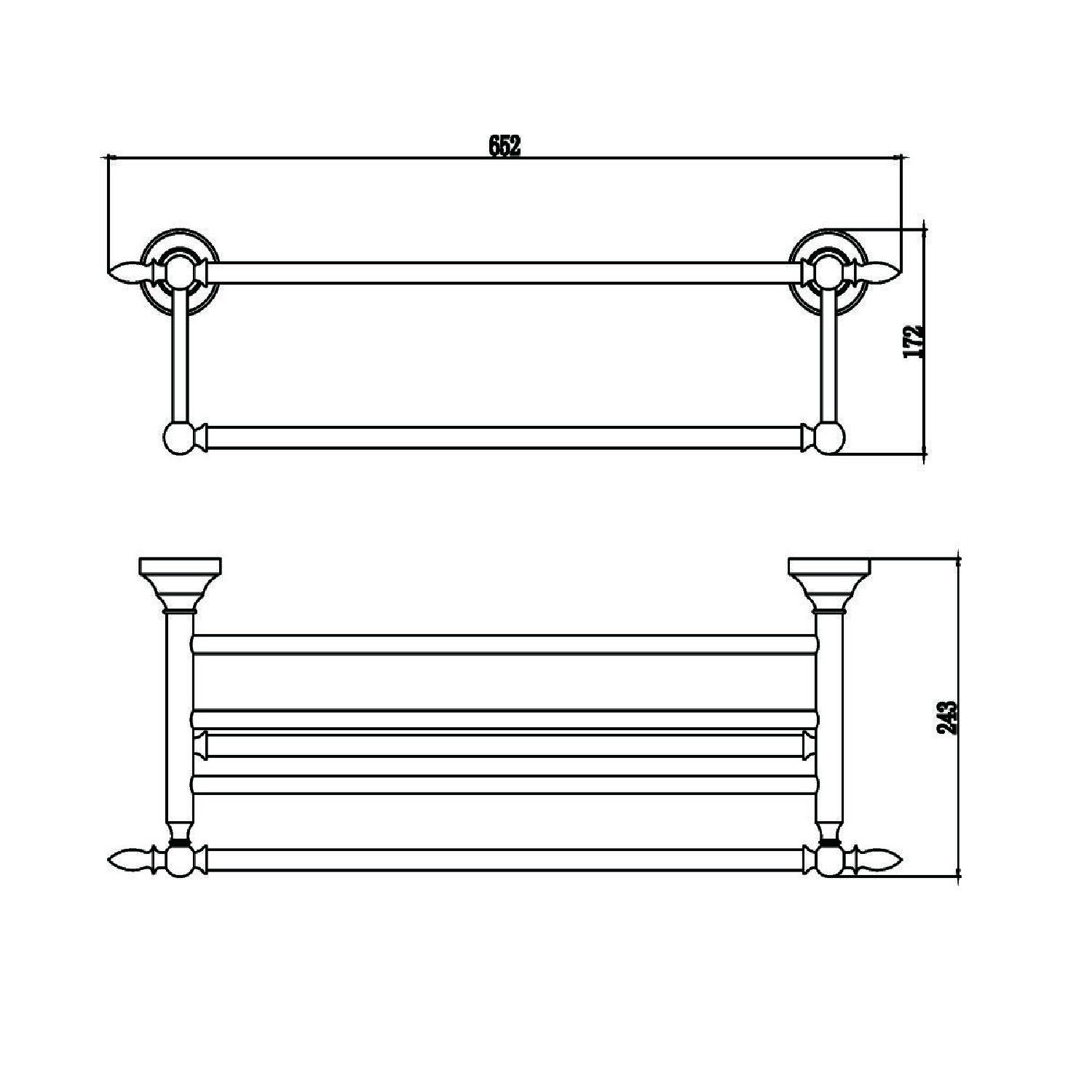 Полка для полотенец Savol S-06844A, хром