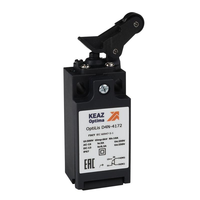 Выключатель концевой OptiLiS D4N-4172 рычаг роликовый вертикальное перемещение EN 50047 XCKN2127P20 КЭАЗ 365305