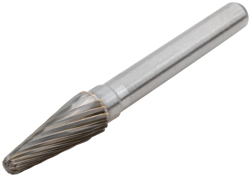 Шарошка карбидная профи штифт 6мм коническая с закруглением FIT 36595