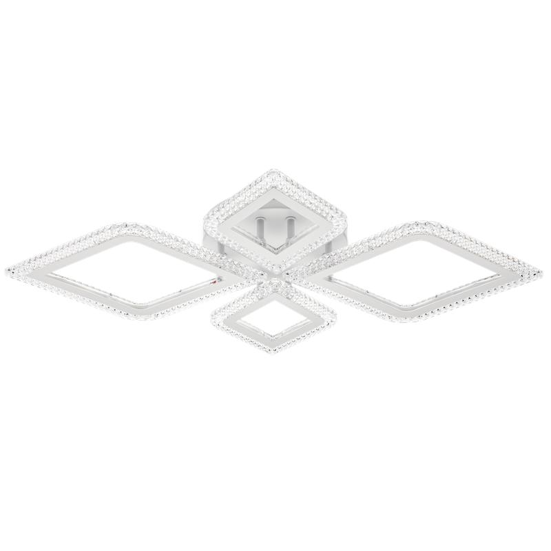 Люстра потолочная светодиодная диммируемая FIUGGI 720х500х75мм 146Вт 2700К/4200К/6400К 30кв.м бел. Ritter 52133 8