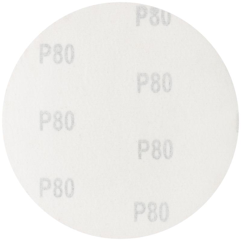 Круг шлифовальные сплошные (липучка) алюминий-оксидные 125мм Р 80 (уп.5шт) MOS 39824М