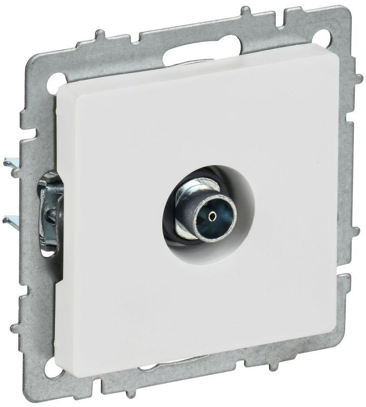 Розетка телевизионная оконечная TV СП BRITE РТВ11-0-БрАБ механизм арктич. бел. IEK BR-A10-O-K91